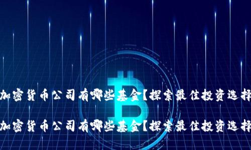 加密货币公司有哪些基金？探索最佳投资选择

加密货币公司有哪些基金？探索最佳投资选择