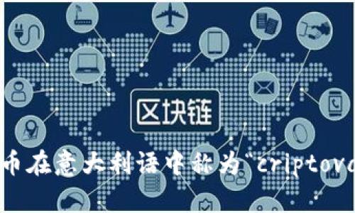 加密货币在意大利语中称为“criptovaluta”。